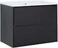 Тумба под раковину Aquanet Милан 80 черный глянец 00269303 подвесная Тумба под раковину Aquanet Милан 80 черный глянец 00269303 подвесная