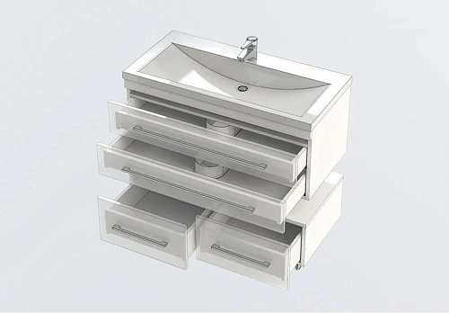 Тумба под раковину Aquanet Нота 100 белый 00171496 Тумба под раковину Aquanet Нота 100 белый 00171496