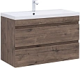 Тумба под раковину Aquanet Нота New 100 дуб веллингтон табак 00334194 подвесная Тумба под раковину Aquanet Нота New 100 дуб веллингтон табак 00334194 подвесная