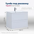 Тумба под раковину Aquanet Терра 80 белый матовый 00313234 подвесная Тумба под раковину Aquanet Терра 80 белый матовый 00313234 подвесная