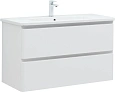 Тумба под раковину Aquanet Эмбер 105 белый матовый 00330469 напольная/подвесная Тумба под раковину Aquanet Эмбер 105 белый матовый 00330469 напольная/подвесная