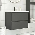 Тумба под раковину Aquanet Эмбер 60 черный матовый 00330466 напольная/подвесная Тумба под раковину Aquanet Эмбер 60 черный матовый 00330466 напольная/подвесная