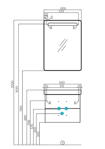 Тумба под раковину Aquaton Америна 60 белый 1A135401AM010 Тумба под раковину Aquaton Америна 60 белый 1A135401AM010