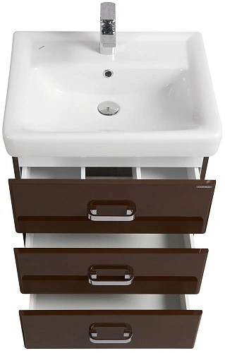 Тумба под раковину Aquaton Америна 60 М темно-коричневая 1A168901AM430 Тумба под раковину Aquaton Америна 60 М темно-коричневая 1A168901AM430