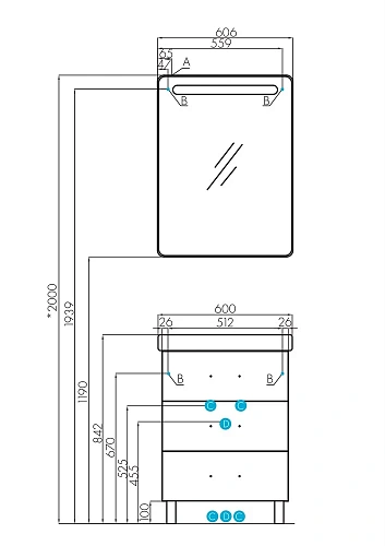 Тумба под раковину Aquaton Америна 60 М темно-коричневая 1A168901AM430 Тумба под раковину Aquaton Америна 60 М темно-коричневая 1A168901AM430