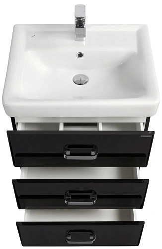 Тумба под раковину Aquaton Америна 60 М черная 1A168901AM950 Тумба под раковину Aquaton Америна 60 М черная 1A168901AM950