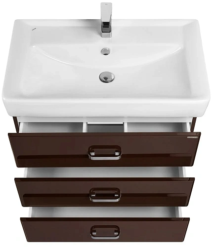 Тумба под раковину Aquaton Америна 70 М темно-коричневая 1A169001AM430 Тумба под раковину Aquaton Америна 70 М темно-коричневая 1A169001AM430
