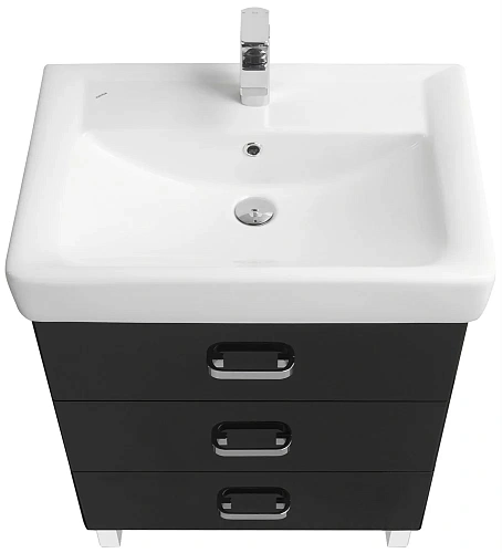 Тумба под раковину Aquaton Америна 70 М черная 1A169001AM950 Тумба под раковину Aquaton Америна 70 М черная 1A169001AM950