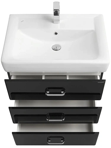 Тумба под раковину Aquaton Америна 70 М черная 1A169001AM950 Тумба под раковину Aquaton Америна 70 М черная 1A169001AM950