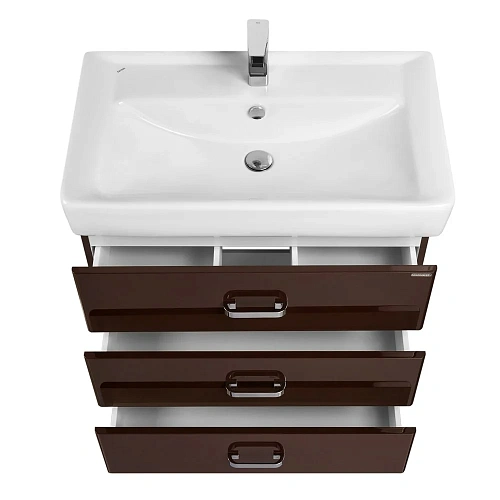 Тумба под раковину Aquaton Америна 80 М темно-коричневая 1A169101AM430 Тумба под раковину Aquaton Америна 80 М темно-коричневая 1A169101AM430