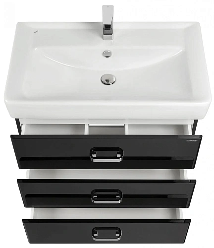 Тумба под раковину Aquaton Америна 80 М черная 1A169101AM950 Тумба под раковину Aquaton Америна 80 М черная 1A169101AM950