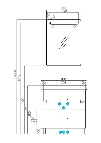 Тумба под раковину Aquaton Америна 80 Н белый 1A169401AM010 Тумба под раковину Aquaton Америна 80 Н белый 1A169401AM010