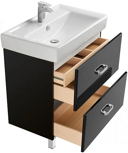 Тумба под раковину Aquaton Америна 80 Н черная 1A169401AM950 Тумба под раковину Aquaton Америна 80 Н черная 1A169401AM950