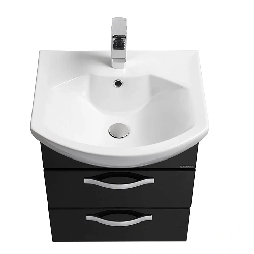 Тумба под раковину Aquaton Ария 50 М подвесная черный 1A140001AA950 Тумба под раковину Aquaton Ария 50 М подвесная черный 1A140001AA950