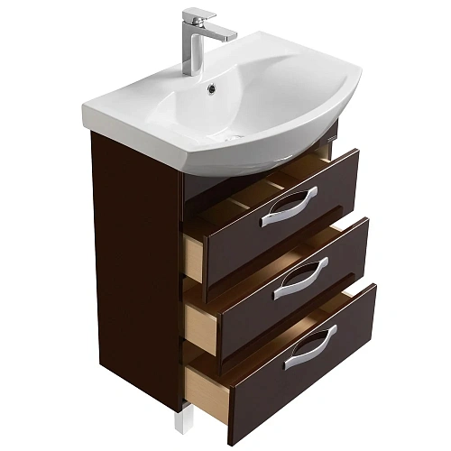 Тумба под раковину Aquaton Ария 65 Н темно-коричневая 1A123401AA430 Тумба под раковину Aquaton Ария 65 Н темно-коричневая 1A123401AA430