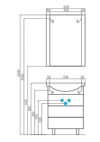Тумба под раковину Aquaton Ария 65 Н темно-коричневая 1A123401AA430 Тумба под раковину Aquaton Ария 65 Н темно-коричневая 1A123401AA430