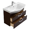 Тумба под раковину Aquaton Ария 80 М подвесная темно-коричневая 1A140801AA430 Тумба под раковину Aquaton Ария 80 М подвесная темно-коричневая 1A140801AA430