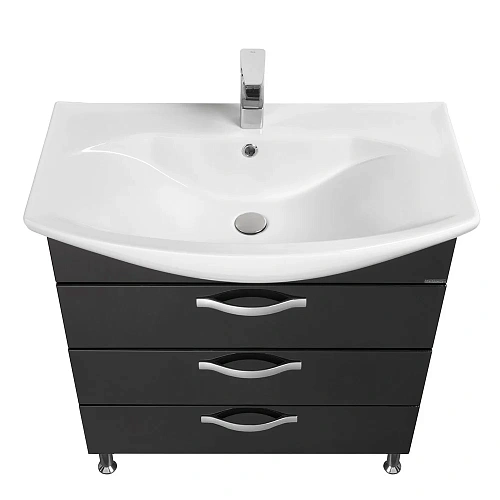 Тумба под раковину Aquaton Ария 80 Н черный глянец 1A141301AA950 Тумба под раковину Aquaton Ария 80 Н черный глянец 1A141301AA950