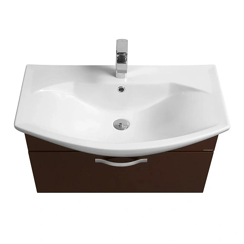Тумба под раковину Aquaton Ария 80 подвесная темно-коричневая 1A141701AA430 Тумба под раковину Aquaton Ария 80 подвесная темно-коричневая 1A141701AA430