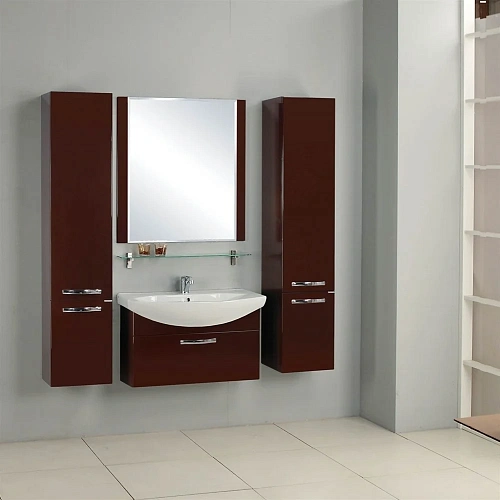 Тумба под раковину Aquaton Ария 80 подвесная темно-коричневая 1A141701AA430 Тумба под раковину Aquaton Ария 80 подвесная темно-коричневая 1A141701AA430