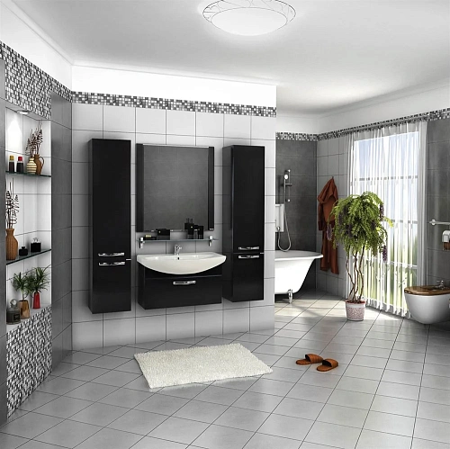 Тумба под раковину Aquaton Ария 80 подвесная черный 1A141701AA950 Тумба под раковину Aquaton Ария 80 подвесная черный 1A141701AA950