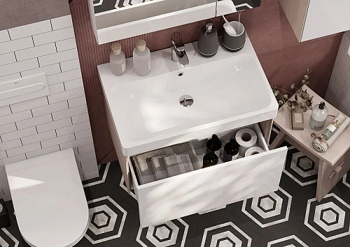 Тумба под раковину Aquaton Асти 70 белый глянец 1A263001AXD70 Тумба под раковину Aquaton Асти 70 белый глянец 1A263001AXD70