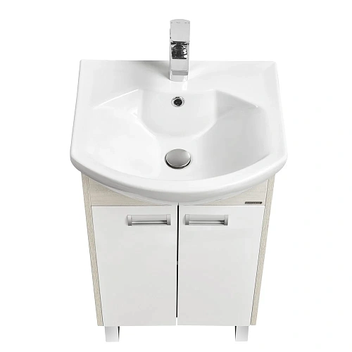 Тумба под раковину Aquaton Бекка PRO 50 белый, дуб сомерсет 1A210801BAC20 Тумба под раковину Aquaton Бекка PRO 50 белый, дуб сомерсет 1A210801BAC20