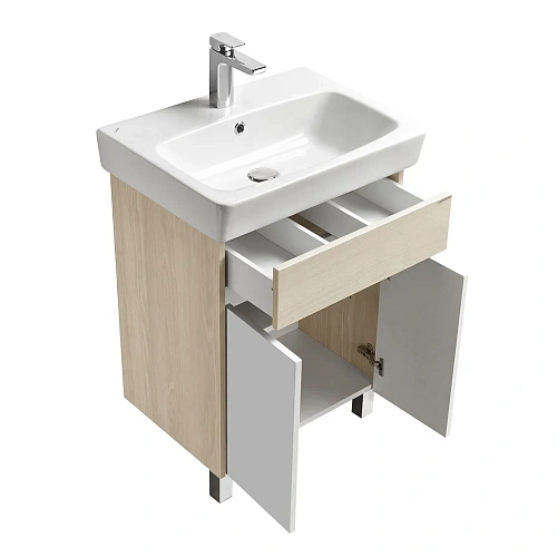 Тумба под раковину Aquaton Верди PRO 60 Н белый, ясень фабрик 1A207701VDAV0 Тумба под раковину Aquaton Верди PRO 60 Н белый, ясень фабрик 1A207701VDAV0