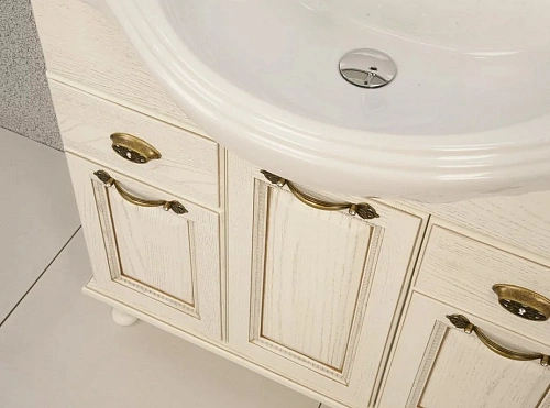 Тумба под раковину Aquaton Жерона 105 белое золото 1A158601GEM40 Тумба под раковину Aquaton Жерона 105 белое золото 1A158601GEM40