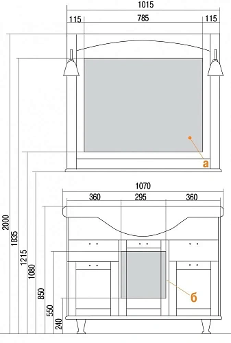Тумба под раковину Aquaton Жерона 105 белое золото 1A158601GEM40 Тумба под раковину Aquaton Жерона 105 белое золото 1A158601GEM40