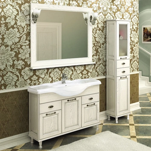 Тумба под раковину Aquaton Жерона 105 белое серебро 1A158601GEM20 Тумба под раковину Aquaton Жерона 105 белое серебро 1A158601GEM20