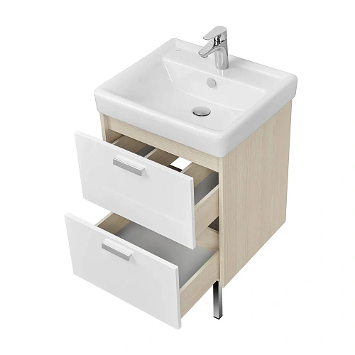 Тумба под раковину Aquaton Йорк 55 белый, ясень фабрик 1A170501YOAV0 Тумба под раковину Aquaton Йорк 55 белый, ясень фабрик 1A170501YOAV0