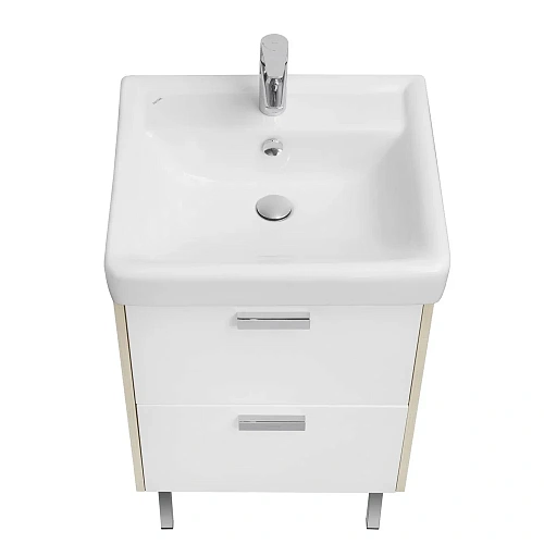 Тумба под раковину Aquaton Йорк 55 белый, ясень фабрик 1A170501YOAV0 Тумба под раковину Aquaton Йорк 55 белый, ясень фабрик 1A170501YOAV0