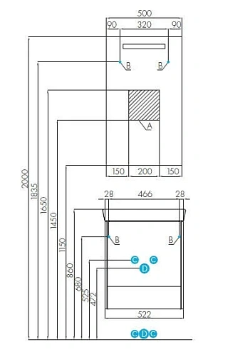 Тумба под раковину Aquaton Йорк 55 М белый, ясень фабрик 1A170801YOAV0 Тумба под раковину Aquaton Йорк 55 М белый, ясень фабрик 1A170801YOAV0