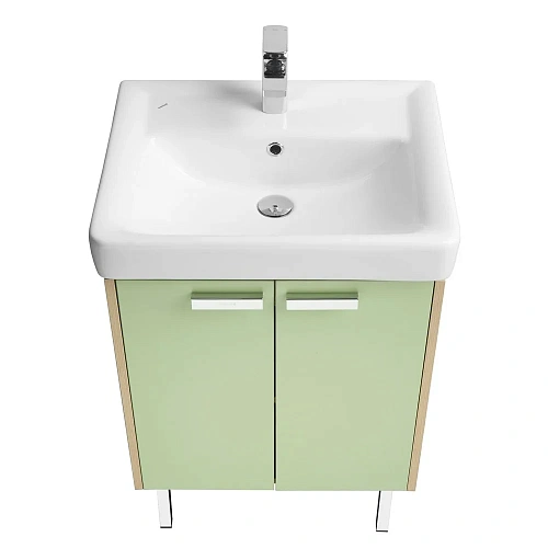Тумба под раковину Aquaton Йорк 60 салатовый, дуб сонома 1A170201YOAJ0 Тумба под раковину Aquaton Йорк 60 салатовый, дуб сонома 1A170201YOAJ0
