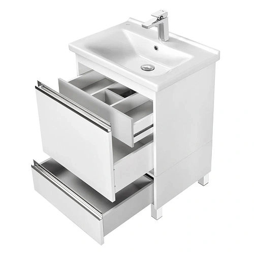 Тумба под раковину Aquaton Капри 60 белый глянец 1A230101KP010 Тумба под раковину Aquaton Капри 60 белый глянец 1A230101KP010