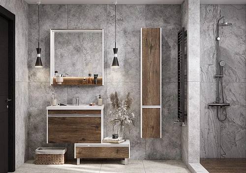 Тумба под раковину Aquaton Капри 80 таксония темная 1A230201KPDB0 Тумба под раковину Aquaton Капри 80 таксония темная 1A230201KPDB0