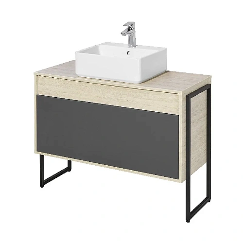 Тумба под раковину Aquaton Лофт Урбан 100 серый графит, дуб орегон 1A247701LQX60 Тумба под раковину Aquaton Лофт Урбан 100 серый графит, дуб орегон 1A247701LQX60