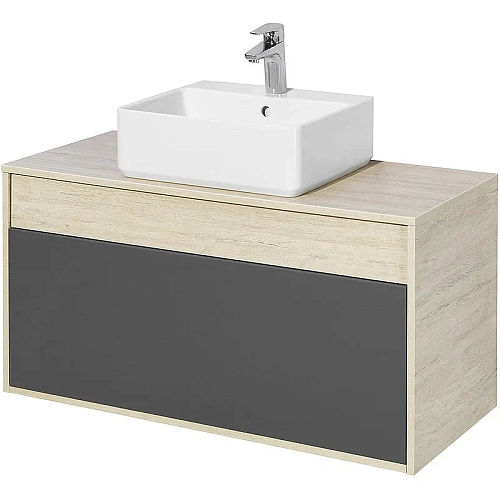 Тумба под раковину Aquaton Лофт Урбан 100 серый графит, дуб орегон 1A247701LQX60 Тумба под раковину Aquaton Лофт Урбан 100 серый графит, дуб орегон 1A247701LQX60