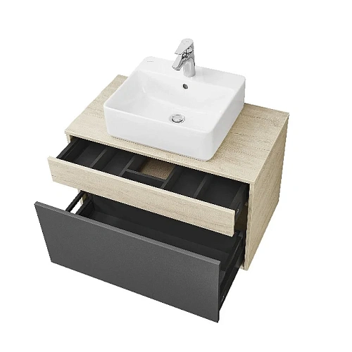 Тумба под раковину Aquaton Лофт Урбан 80 серый графит, дуб орегон 1A247601LQX60 Тумба под раковину Aquaton Лофт Урбан 80 серый графит, дуб орегон 1A247601LQX60