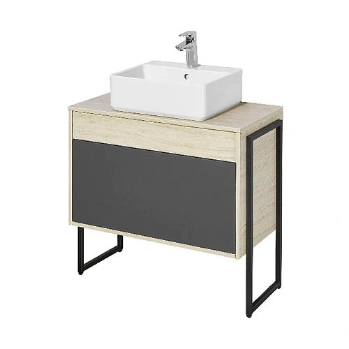 Тумба под раковину Aquaton Лофт Урбан 80 серый графит, дуб орегон 1A247601LQX60 Тумба под раковину Aquaton Лофт Урбан 80 серый графит, дуб орегон 1A247601LQX60