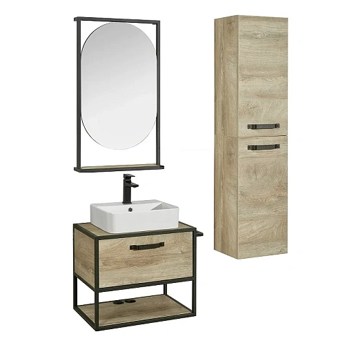 Тумба под раковину Aquaton Лофт Фабрик 65 дуб эндгрейн 1A242301LTDU0 Тумба под раковину Aquaton Лофт Фабрик 65 дуб эндгрейн 1A242301LTDU0