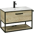 Тумба под раковину Aquaton Лофт Фабрик 80 дуб эндгрейн 1A242401LTDU0 Тумба под раковину Aquaton Лофт Фабрик 80 дуб эндгрейн 1A242401LTDU0