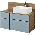 Тумба под раковину Aquaton Мишель 100 со столешницей, дуб рустикальный, фьорд 1A244101MIX30 Тумба под раковину Aquaton Мишель 100 со столешницей, дуб рустикальный, фьорд 1A244101MIX30