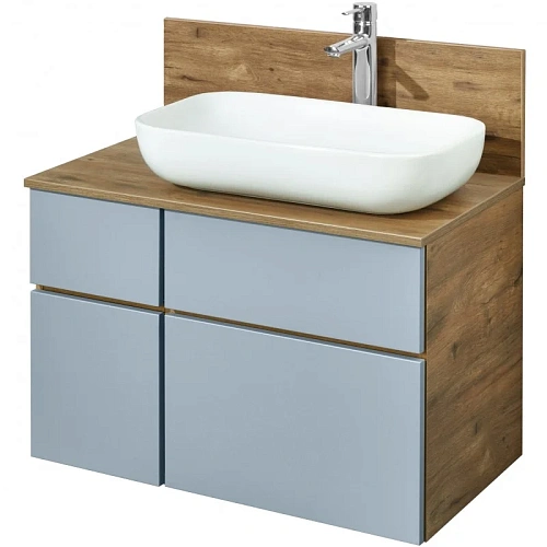 Тумба под раковину Aquaton Мишель 80 без столешницы, дуб рустикальный, фьорд 1A256801MIX30 Тумба под раковину Aquaton Мишель 80 без столешницы, дуб рустикальный, фьорд 1A256801MIX30