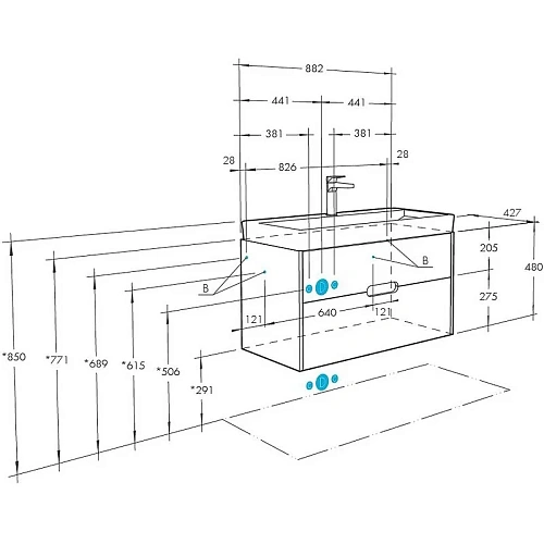Тумба под раковину Aquaton Оливия 90 бежевый, дуб велл 1A254401OLVG0 Тумба под раковину Aquaton Оливия 90 бежевый, дуб велл 1A254401OLVG0