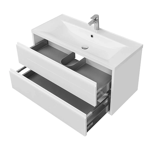 Тумба под раковину Aquaton Римини 100 белый глянец 1A232801RN010 NEW Тумба под раковину Aquaton Римини 100 белый глянец 1A232801RN010 NEW
