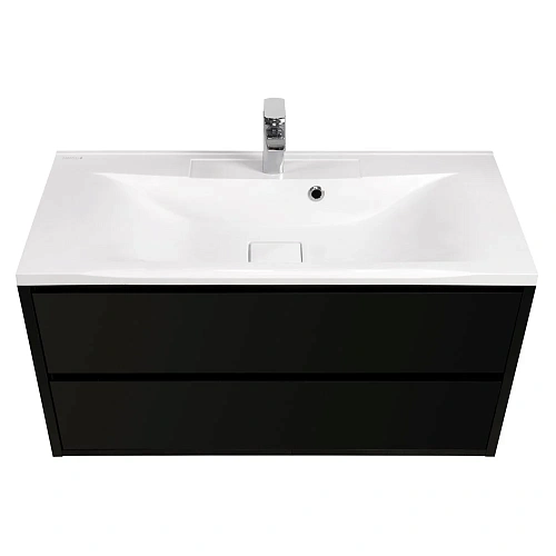 Тумба под раковину Aquaton Римини 100 черный 1A134501RN950 Тумба под раковину Aquaton Римини 100 черный 1A134501RN950