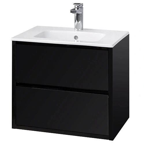 Тумба под раковину Aquaton Римини 60 черный 1A177701RN950 Тумба под раковину Aquaton Римини 60 черный 1A177701RN950