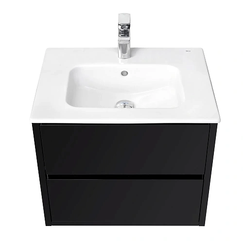 Тумба под раковину Aquaton Римини 60 черный глянец 1A226601RN950 NEW Тумба под раковину Aquaton Римини 60 черный глянец 1A226601RN950 NEW